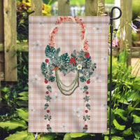 Peach Hawaiian Palaka Garden Flag Kukui Nut Money Lei - Polynesian Pride