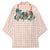 Peach Hawaiian Palaka Kimono Kukui Nut Money Lei - Polynesian Pride