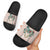 Peach Hawaiian Palaka Slide Sandals Kukui Nut Money Lei - Polynesian Pride