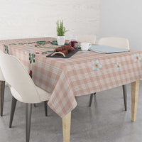 Peach Hawaiian Palaka Tablecloth Kukui Nut Money Lei LT9 - Polynesian Pride
