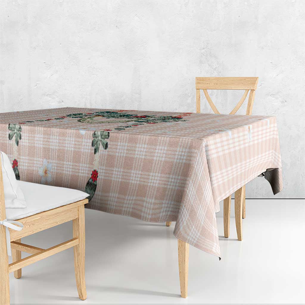 Peach Hawaiian Palaka Tablecloth Kukui Nut Money Lei LT9 - Polynesian Pride