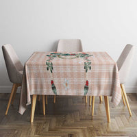 Peach Hawaiian Palaka Tablecloth Kukui Nut Money Lei LT9 - Polynesian Pride