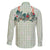 Sage Green Hawaiian Palaka Family Matching Puletasi and Hawaiian Shirt Kukui Nut Money Lei - Polynesian Pride