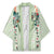 Sage Green Hawaiian Palaka Kimono Kukui Nut Money Lei - Polynesian Pride