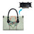 Sage Green Hawaiian Palaka Leather Bag Kukui Nut Money Lei - Polynesian Pride