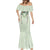 Sage Green Hawaiian Palaka Mermaid Dress Kukui Nut Money Lei - Polynesian Pride