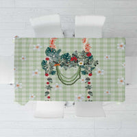 Sage Green Hawaiian Palaka Tablecloth Kukui Nut Money Lei LT9 Green - Polynesian Pride