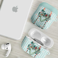 Turquoise Hawaiian Palaka AirPods Case Kukui Nut Money Lei LT9 - Polynesian Pride