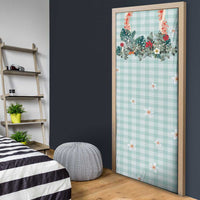 Turquoise Hawaiian Palaka Door Cover Kukui Nut Money Lei - Polynesian Pride