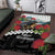 Meri Kirihimete Tuatara Area Rug New Zealand Fern with Puhutukawa Flowers