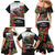 Meri Kirihimete Tuatara Family Matching Mermaid Dress and Hawaiian Shirt New Zealand Fern with Puhutukawa Flowers