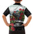 Meri Kirihimete Tuatara Family Matching Off Shoulder Maxi Dress and Hawaiian Shirt New Zealand Fern with Puhutukawa Flowers