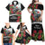 Meri Kirihimete Tuatara Family Matching Off Shoulder Maxi Dress and Hawaiian Shirt New Zealand Fern with Puhutukawa Flowers