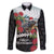 Meri Kirihimete Tuatara Family Matching Off Shoulder Maxi Dress and Hawaiian Shirt New Zealand Fern with Puhutukawa Flowers