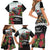 Meri Kirihimete Tuatara Family Matching Short Sleeve Bodycon Dress and Hawaiian Shirt New Zealand Fern with Puhutukawa Flowers