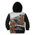 Meri Kirihimete Tuatara Kid Hoodie New Zealand Fern with Puhutukawa Flowers