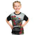 Meri Kirihimete Tuatara Kid T Shirt New Zealand Fern with Puhutukawa Flowers