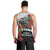 Meri Kirihimete Tuatara Men Tank Top New Zealand Fern with Puhutukawa Flowers