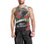 Meri Kirihimete Tuatara Men Tank Top New Zealand Fern with Puhutukawa Flowers