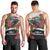 Meri Kirihimete Tuatara Men Tank Top New Zealand Fern with Puhutukawa Flowers