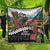 Meri Kirihimete Tuatara Quilt New Zealand Fern with Puhutukawa Flowers