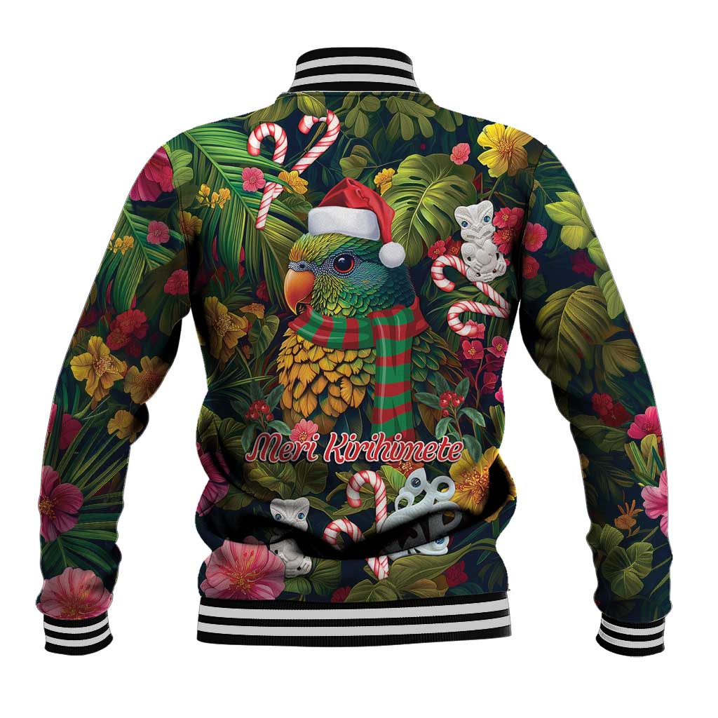 Meri Kirihimete Kakapo Santa Baseball Jacket Merry Christmas with Tropical Vibe LT9 - Polynesian Pride