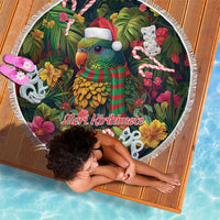 Meri Kirihimete Kakapo Santa Beach Blanket Merry Christmas with Tropical Vibe LT9 - Polynesian Pride