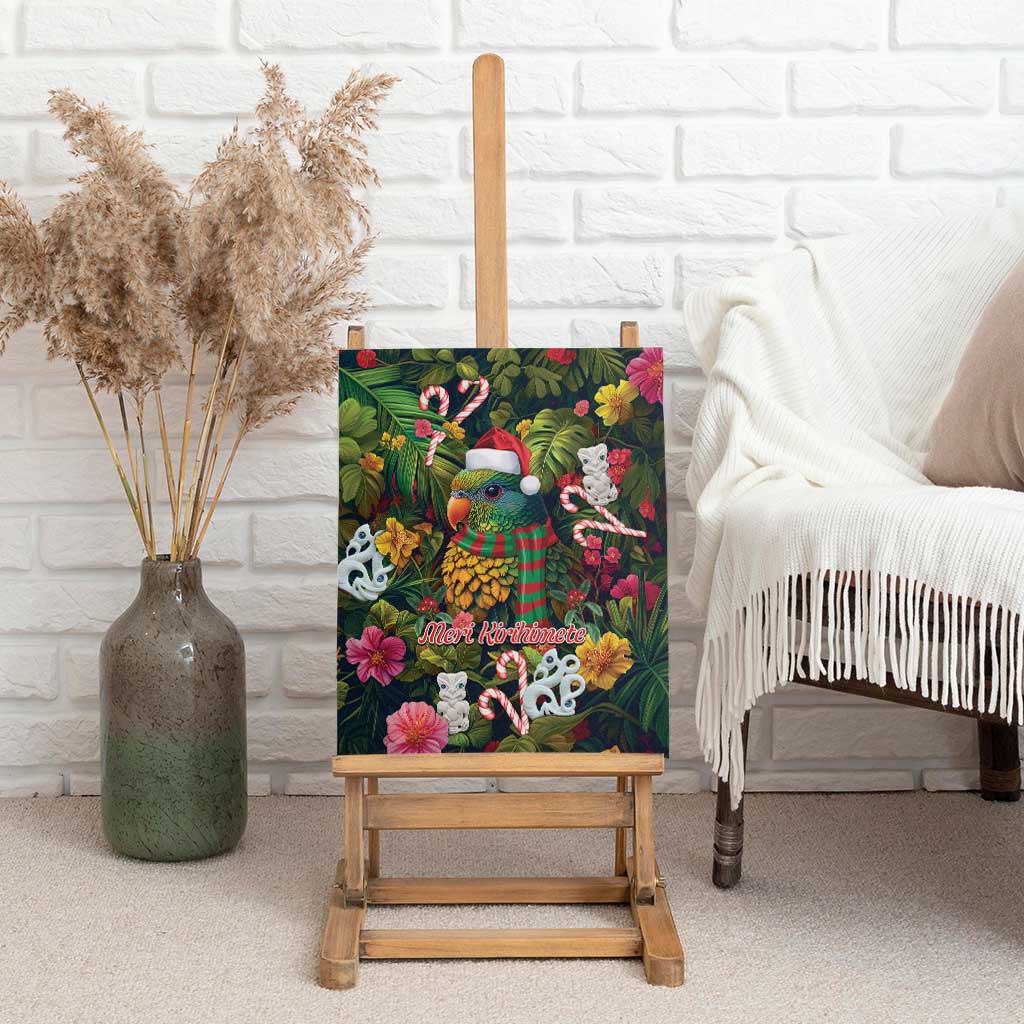 Meri Kirihimete Kakapo Santa Canvas Wall Art Merry Christmas with Tropical Vibe LT9 - Polynesian Pride