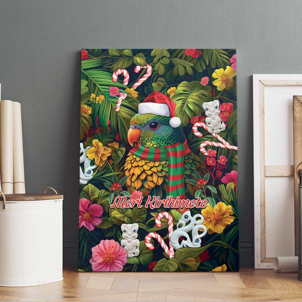 Meri Kirihimete Kakapo Santa Canvas Wall Art Merry Christmas with Tropical Vibe LT9 - Polynesian Pride