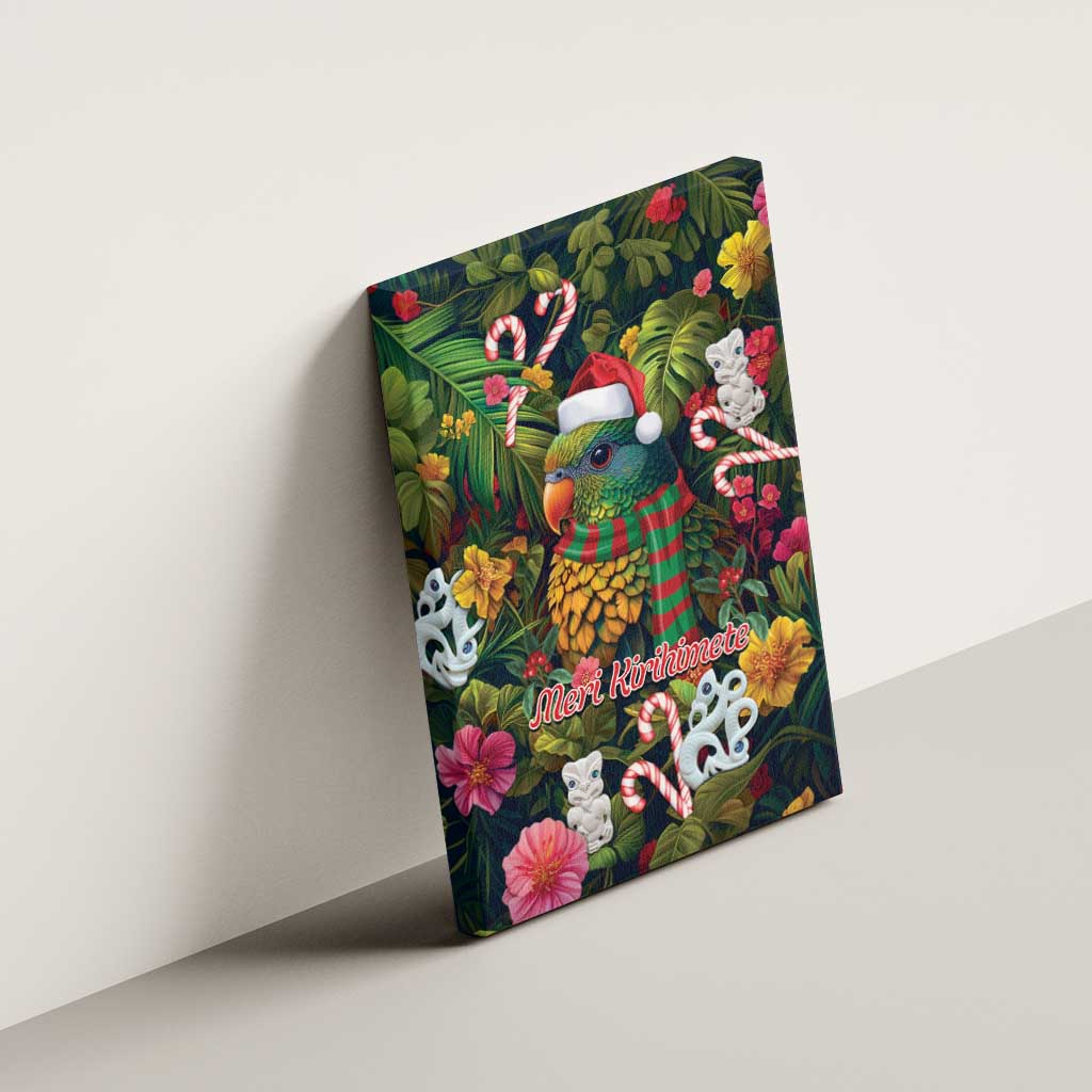 Meri Kirihimete Kakapo Santa Canvas Wall Art Merry Christmas with Tropical Vibe LT9 - Polynesian Pride