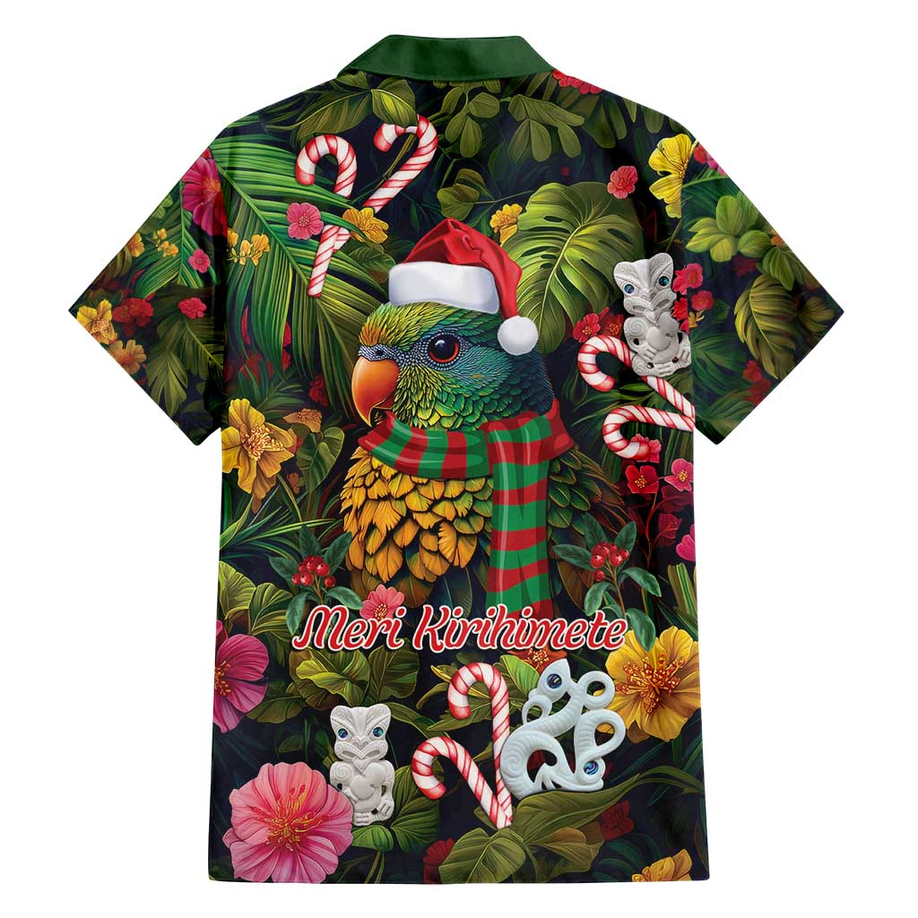 Meri Kirihimete Kakapo Santa Family Matching Long Sleeve Bodycon Dress and Hawaiian Shirt Merry Christmas with Tropical Vibe