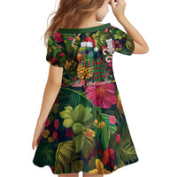 Meri Kirihimete Kakapo Santa Family Matching Off Shoulder Short Dress and Hawaiian Shirt Merry Christmas with Tropical Vibe