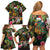 Meri Kirihimete Kakapo Santa Family Matching Off Shoulder Short Dress and Hawaiian Shirt Merry Christmas with Tropical Vibe