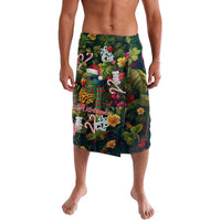 Meri Kirihimete Kakapo Santa Lavalava Merry Christmas with Tropical Vibe LT9 Green - Polynesian Pride