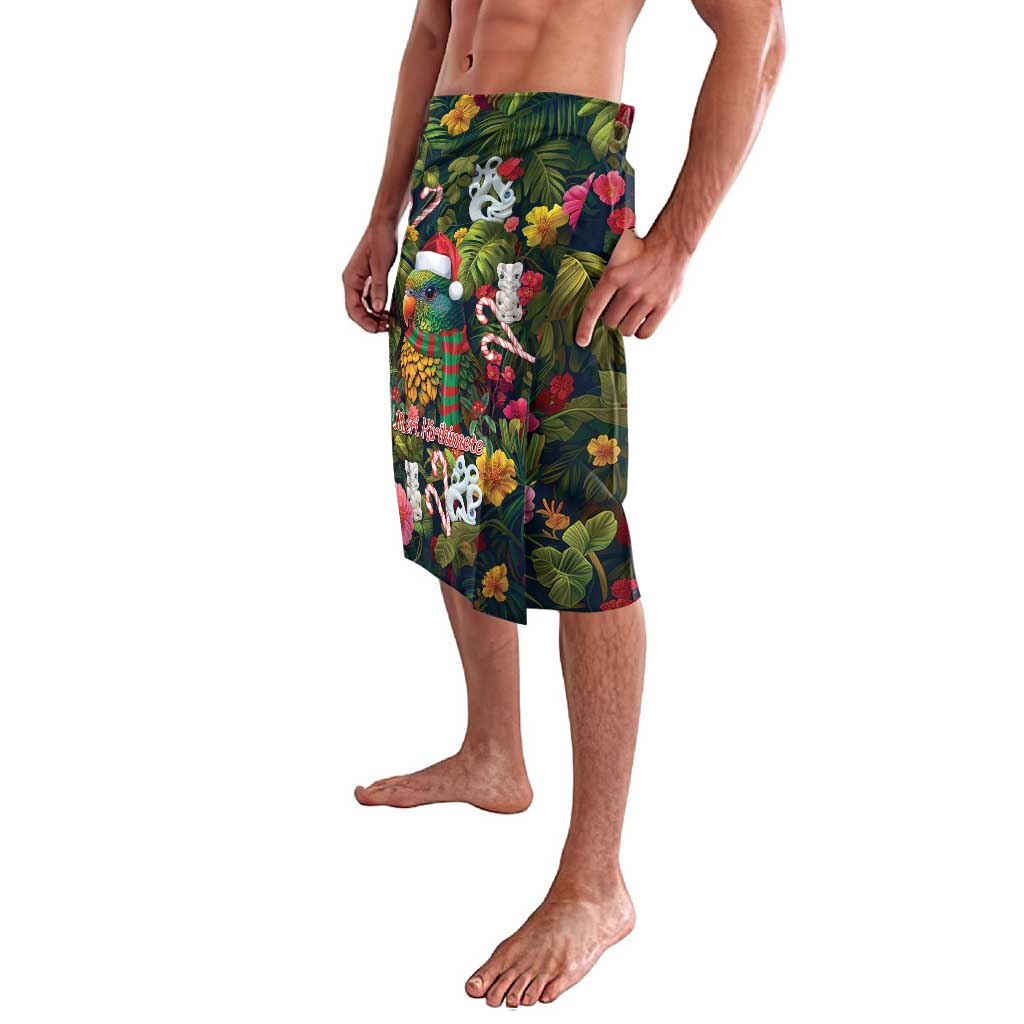 Meri Kirihimete Kakapo Santa Lavalava Merry Christmas with Tropical Vibe LT9 - Polynesian Pride