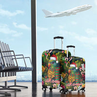 Meri Kirihimete Kakapo Santa Luggage Cover Merry Christmas with Tropical Vibe