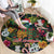 Meri Kirihimete Kakapo Santa Round Carpet Merry Christmas with Tropical Vibe