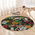 Meri Kirihimete Kakapo Santa Round Carpet Merry Christmas with Tropical Vibe