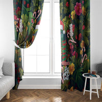 Meri Kirihimete Kakapo Santa Window Curtain Merry Christmas with Tropical Vibe LT9 - Polynesian Pride