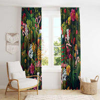 Meri Kirihimete Kakapo Santa Window Curtain Merry Christmas with Tropical Vibe LT9 - Polynesian Pride