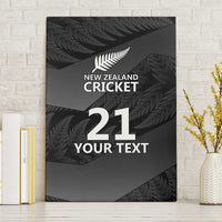 New Zealand Cricket Custom Canvas Wall Art Potae Pango Black Fern Pattern LT9 Without Frame Black - Polynesian Pride
