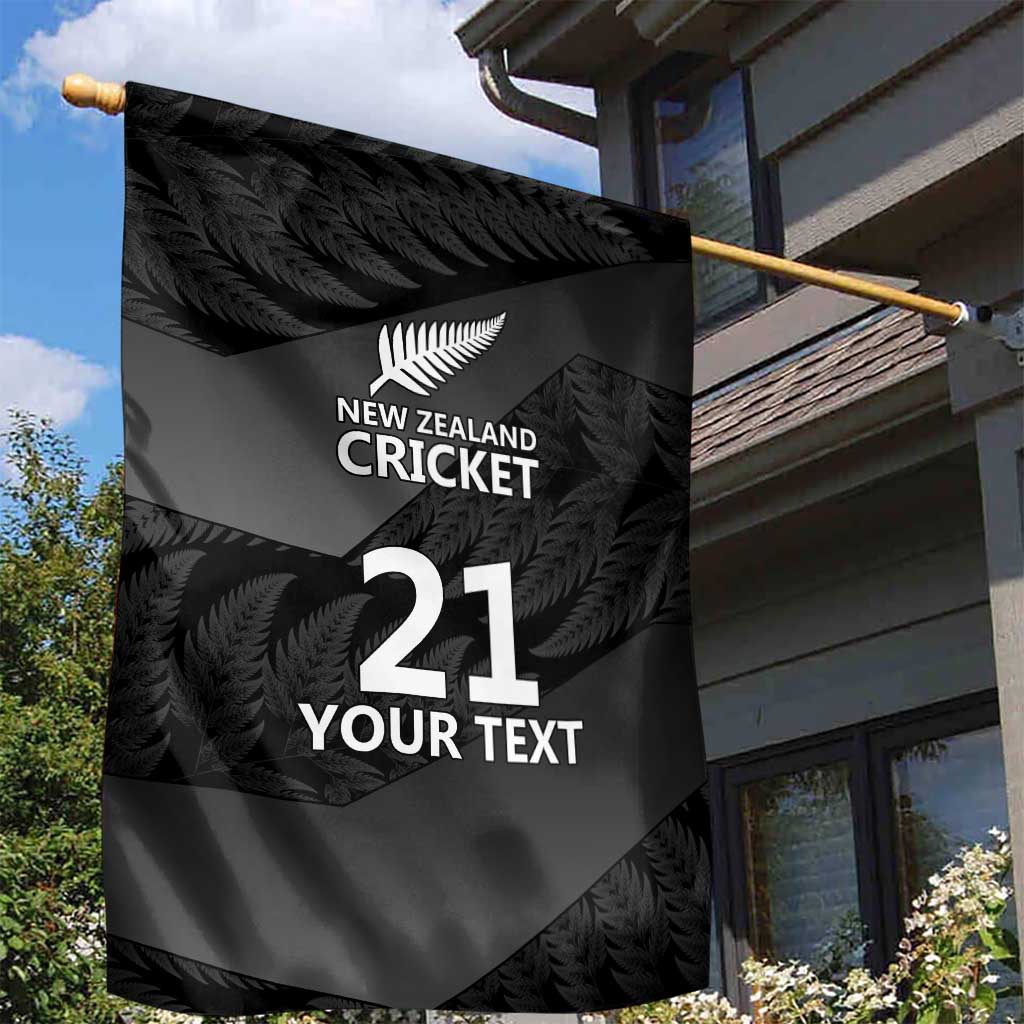 New Zealand Cricket Custom Garden Flag Potae Pango Black Fern Pattern LT9 - Polynesian Pride