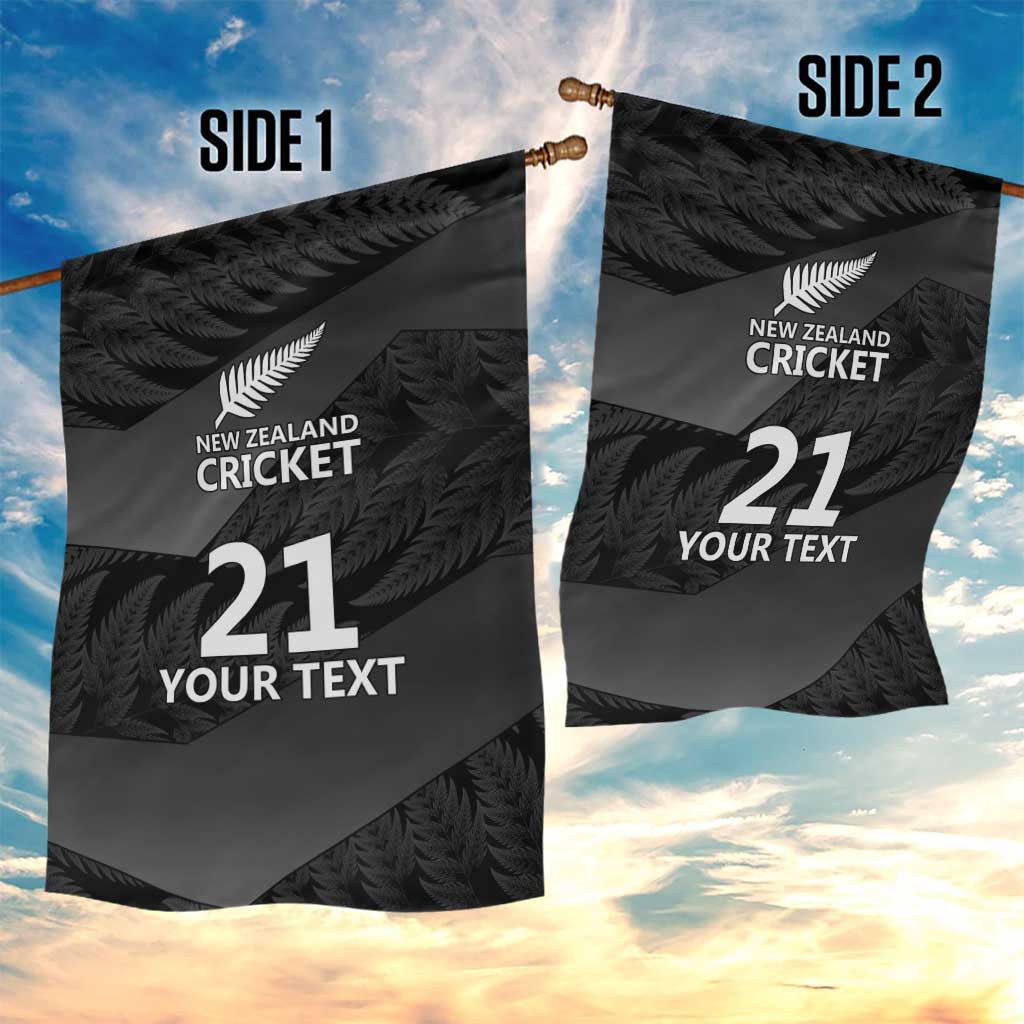 New Zealand Cricket Custom Garden Flag Potae Pango Black Fern Pattern LT9 - Polynesian Pride