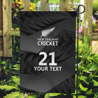 New Zealand Cricket Custom Garden Flag Potae Pango Black Fern Pattern LT9 Garden Flag Black - Polynesian Pride
