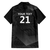 New Zealand Cricket Custom Hawaiian Shirt Potae Pango Black Fern Pattern LT9 - Polynesian Pride