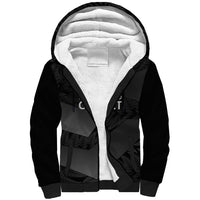 New Zealand Cricket Custom Sherpa Hoodie Potae Pango Black Fern Pattern LT9 Unisex Black - Polynesian Pride