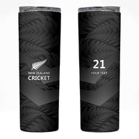 New Zealand Cricket Custom Skinny Tumbler Potae Pango Black Fern Pattern
