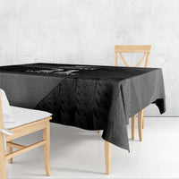 New Zealand Cricket Custom Tablecloth Potae Pango Black Fern Pattern LT9 - Polynesian Pride