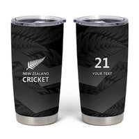 New Zealand Cricket Custom Tumbler Cup Potae Pango Black Fern Pattern LT9 Black - Polynesian Pride