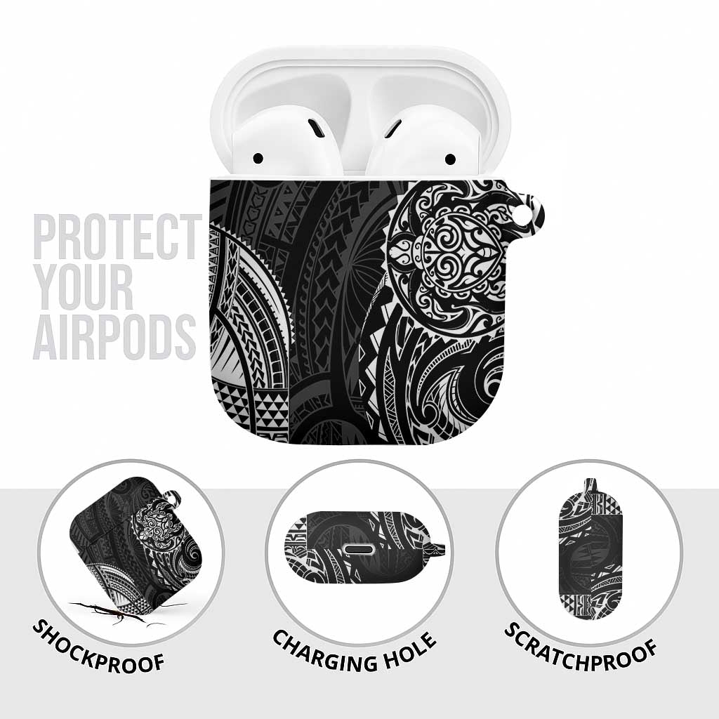 Polynesian Turtle Tribal Tattoo AirPods Case Black Style LT9 - Polynesian Pride